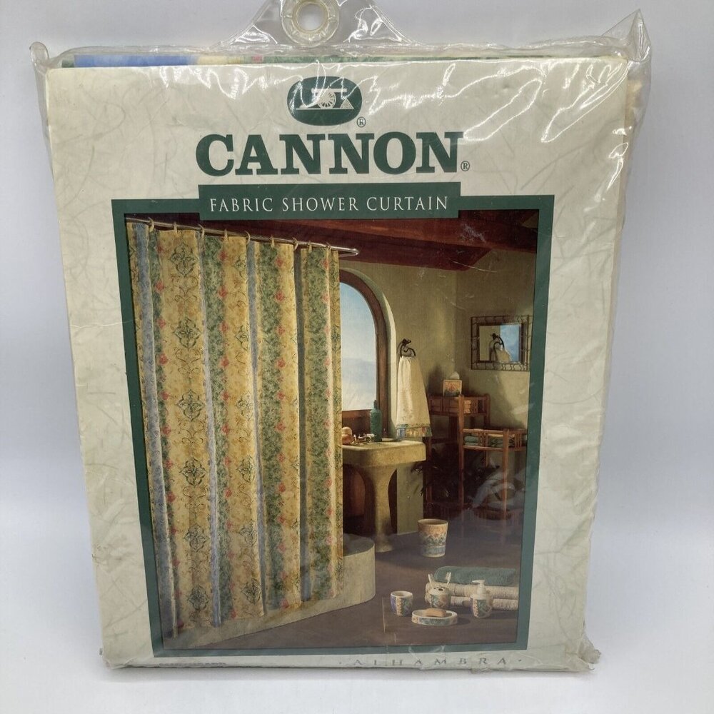 Cannon Fabric Shower Curtain Alhambra Multi Color Pastel 72x70